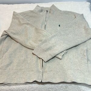 Polo Ralph Lauren Full Zip Sweatshirt Mens XL Beige